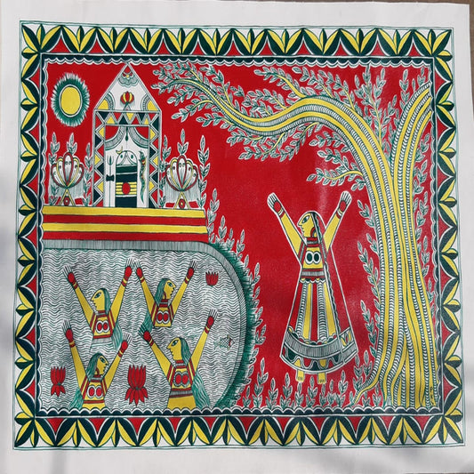 Beautiful Celebration Manjusha Painting