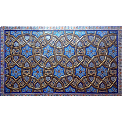 Beautiful Circular Blue Design Khatamband