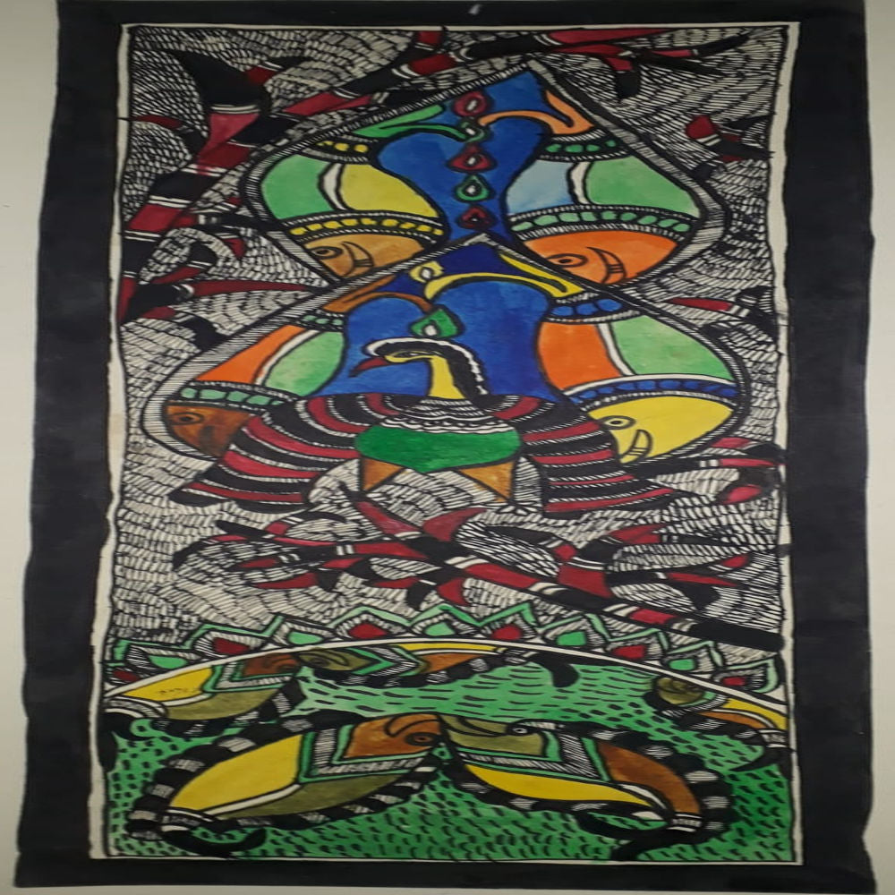 Beautiful Fishes Madhubani Painting