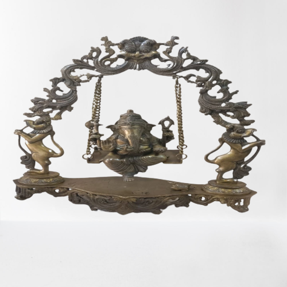 Beautiful Ganeshji On Jhula Bell Metal & Brass Art