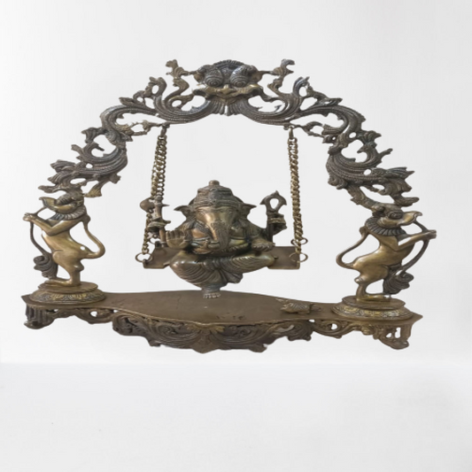 Beautiful Ganeshji On Jhula Bell Metal & Brass Art