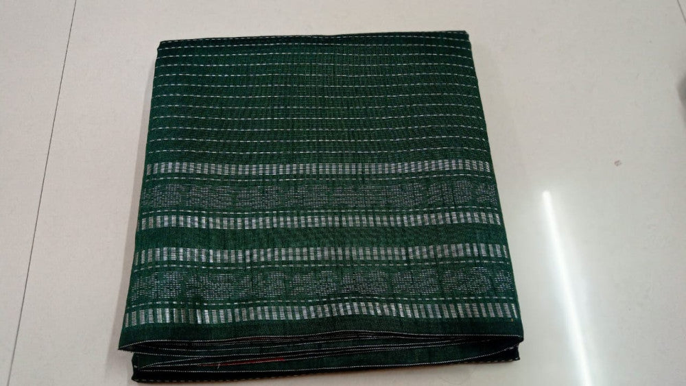 Beautiful Green And Red Champa Silk Saree