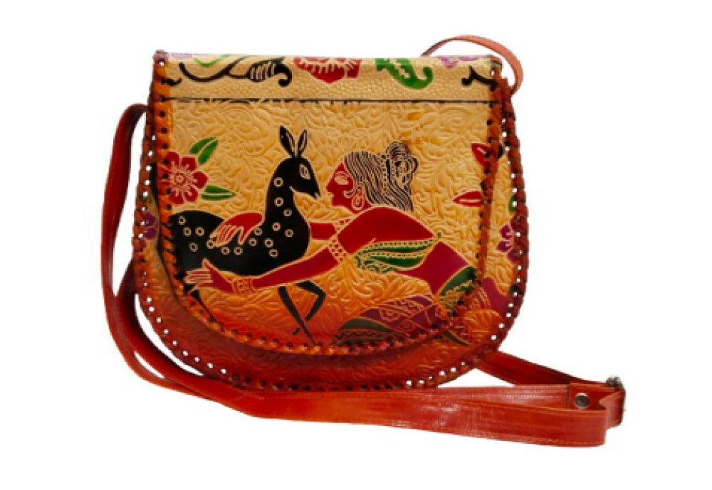 Beautiful Guitar Sling Leather Bag