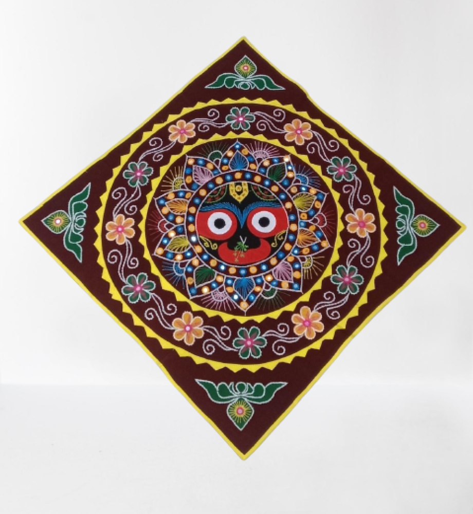 Beautiful Jagannath Wall Hanging Pipli Work