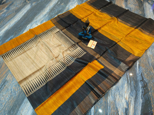 Beautiful Kosa Silk Saree Style 13