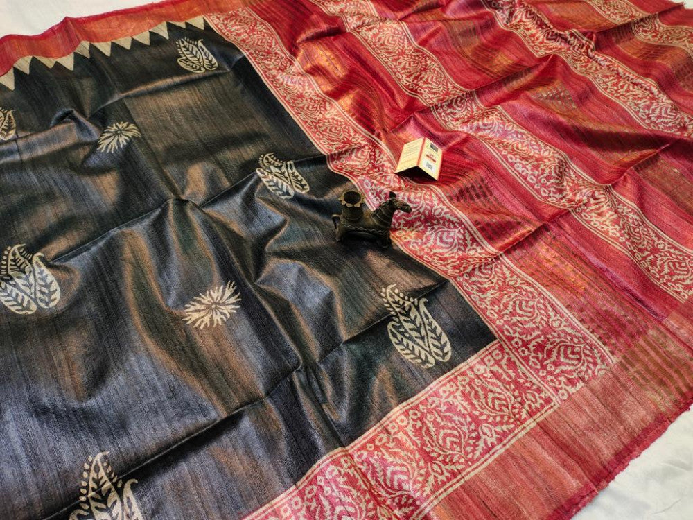 Beautiful Kosa Silk Saree Style 14