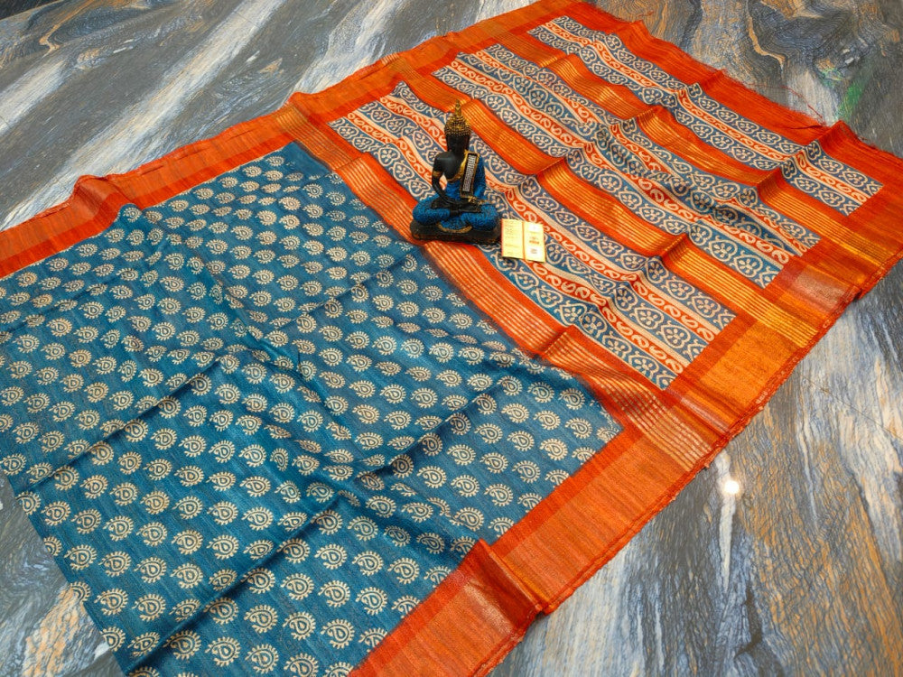 Beautiful Kosa Silk Saree Style 15