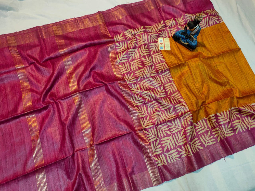 Beautiful Kosa Silk Saree Style 16