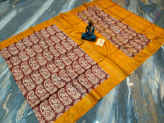 Beautiful Kosa Silk Saree Style 18