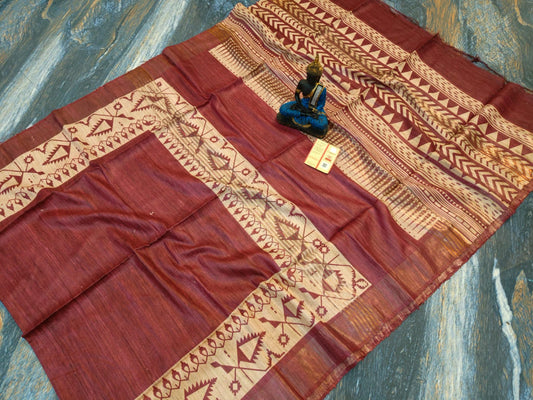 Beautiful Kosa Silk Saree Style 22