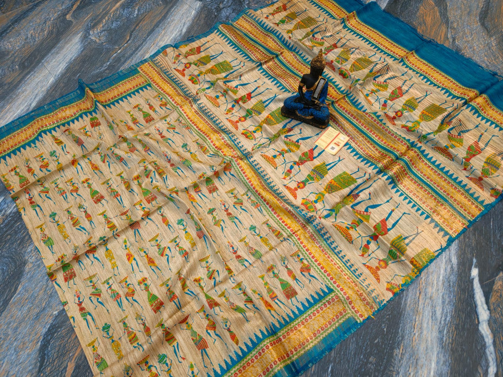 Beautiful Kosa Silk Saree Style 23