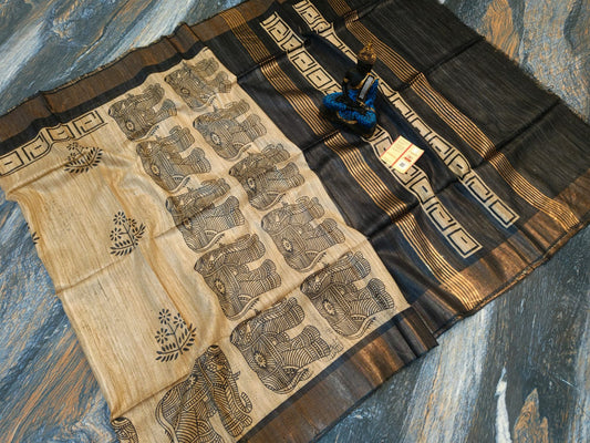 Beautiful Kosa Silk Saree Style 37