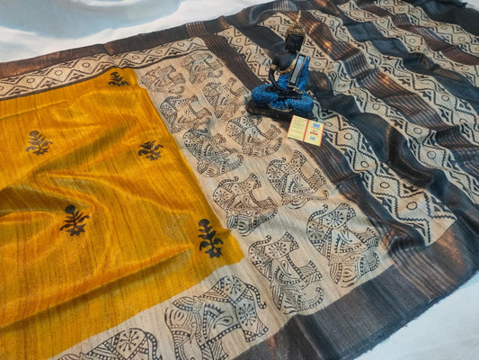 Beautiful Kosa Silk Saree Style 38