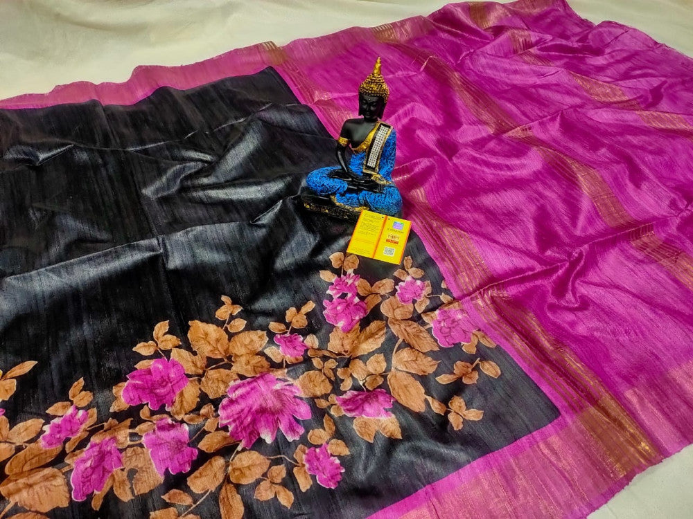 Beautiful Kosa Silk Saree Style 8