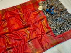 Beautiful Kosa Silk Saree Style 9