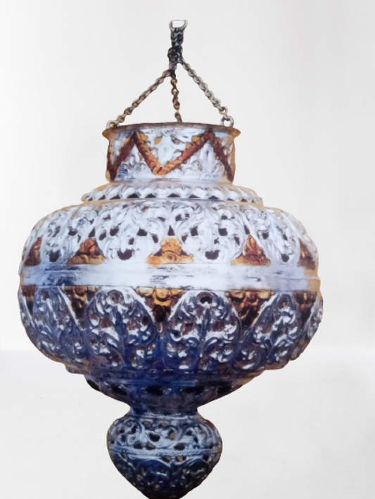Beautiful Lamp Banaras Metal Repousse Craft