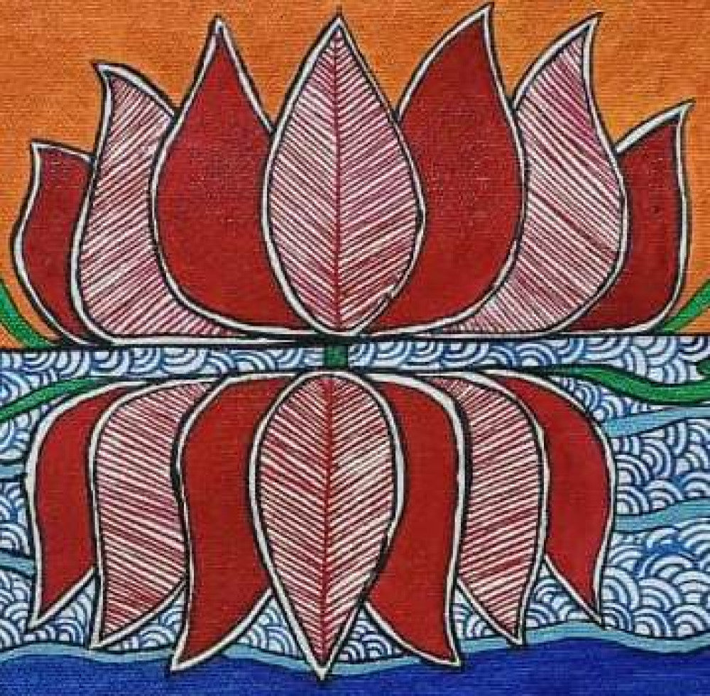 Beautiful Lotus And Fish Art