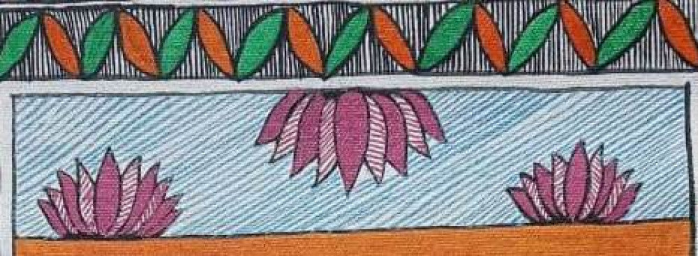 Beautiful Lotus And Fish Art