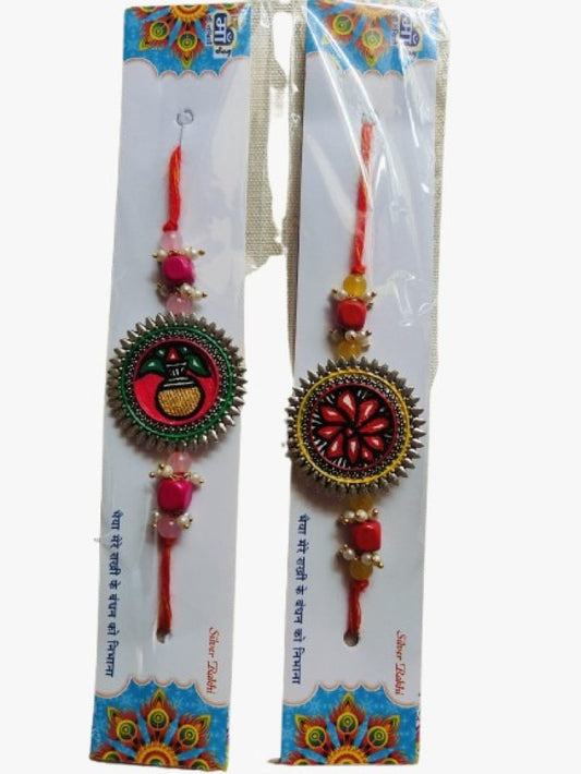 Beautiful Madhubani Rakhi 2 Pieces style 2