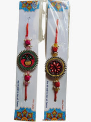 Beautiful Madhubani Rakhi 2 Pieces style 2