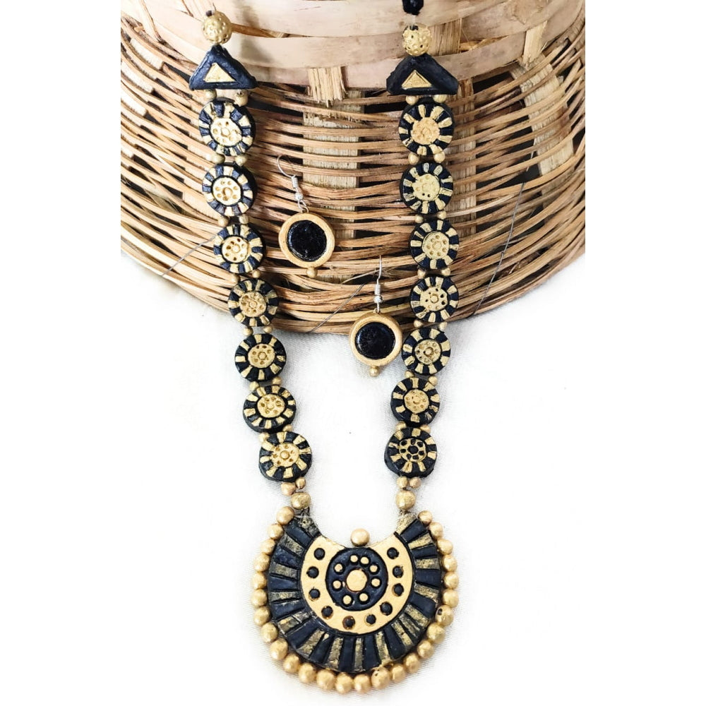 Beautiful Molela Terracotta Clay Necklace Set