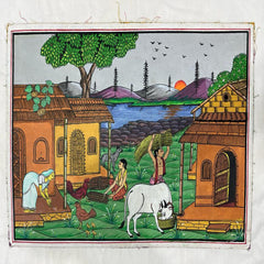 Beautiful Morning In Village Patchithra (10x12inch)