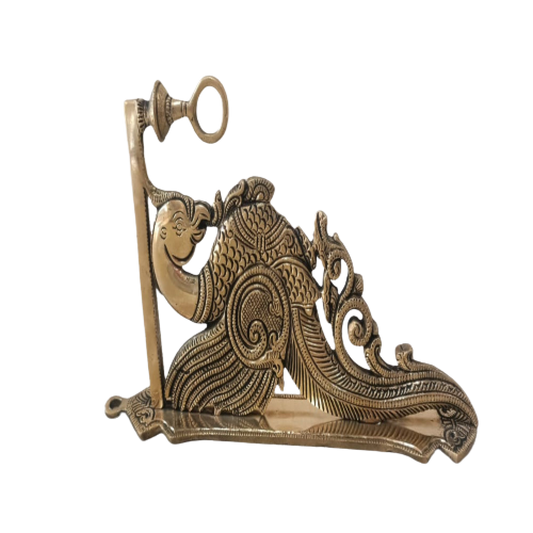 Beautiful Peacock Design Bell Metal & Brass Art