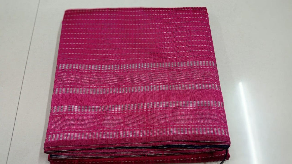 Beautiful Pink And Purple Champa Silk Saree