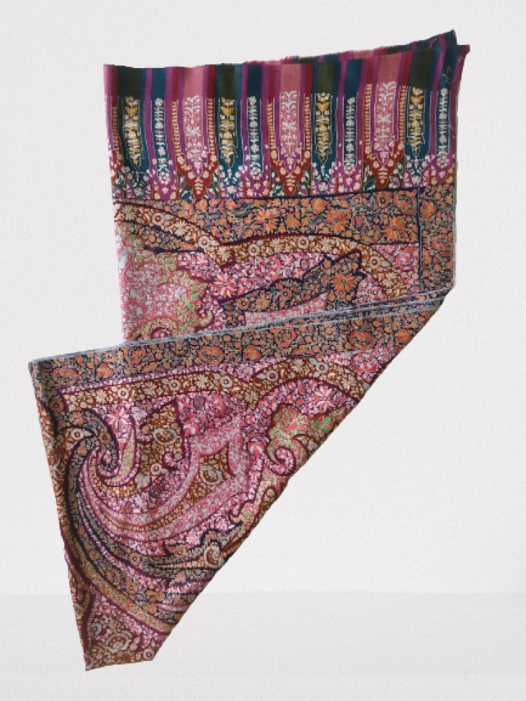 Beautiful Purple & Pink Designer Kani Shawl