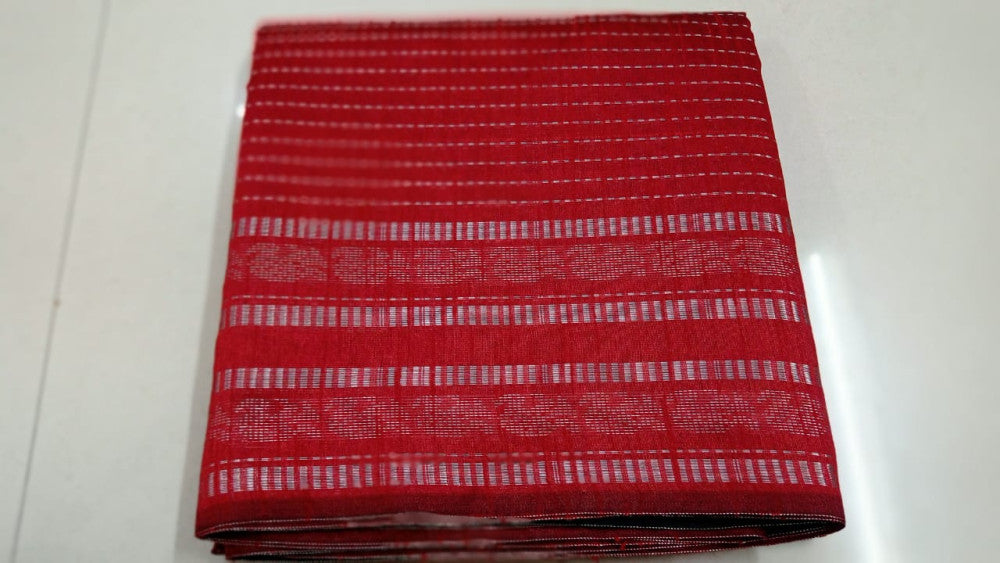 Beautiful Red And Gree Champa Silk Saree