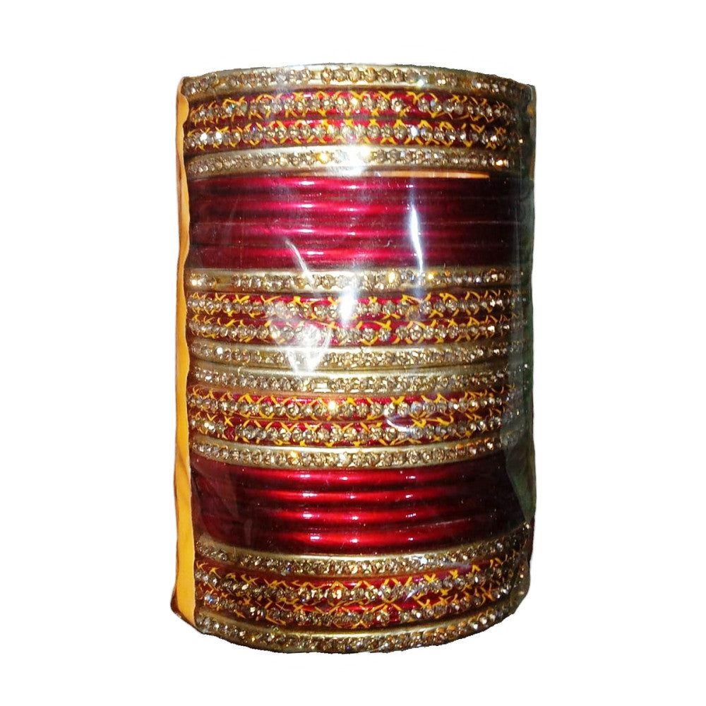 Beautiful Red Lac Bangle Set
