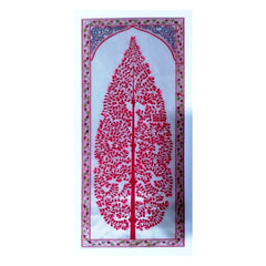 Beautiful Red Tree Odisha Pattachitra