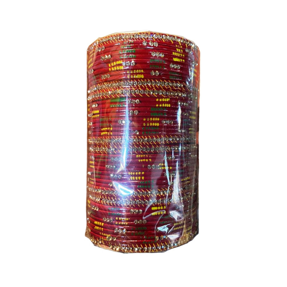 Beautiful Stone Red Set Lac Bangles