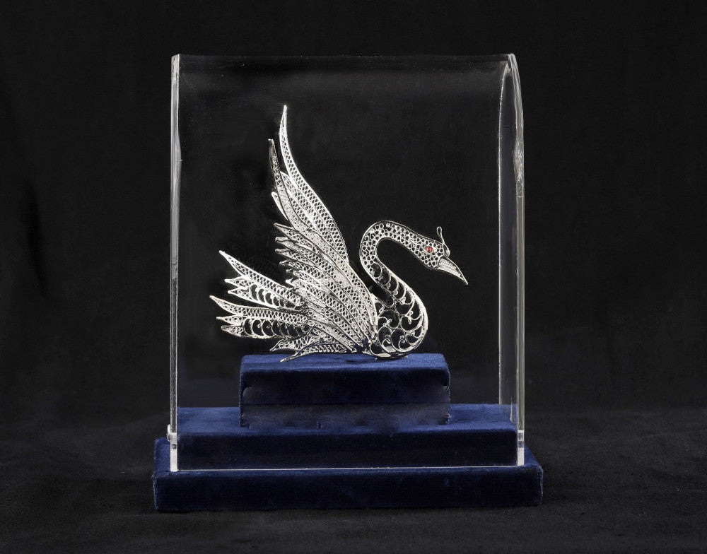 Beautiful Swan Silver Filigree Of Karimnagar