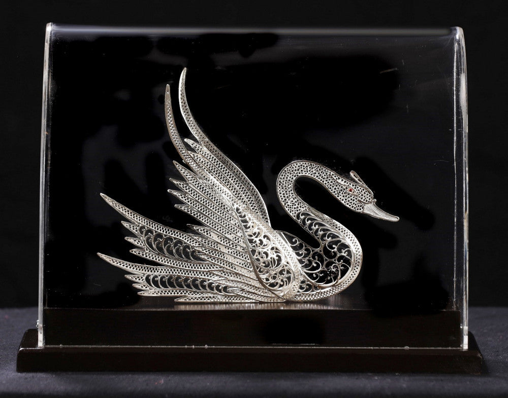 Beautiful Swan Silver Filigree Of Karimnagar