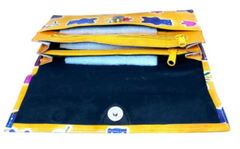 Beautiful Yellow Leather Purse With 5 Compartments