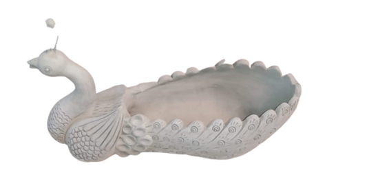 Beautifully Carved Peacock Pot Pokaran Pottery