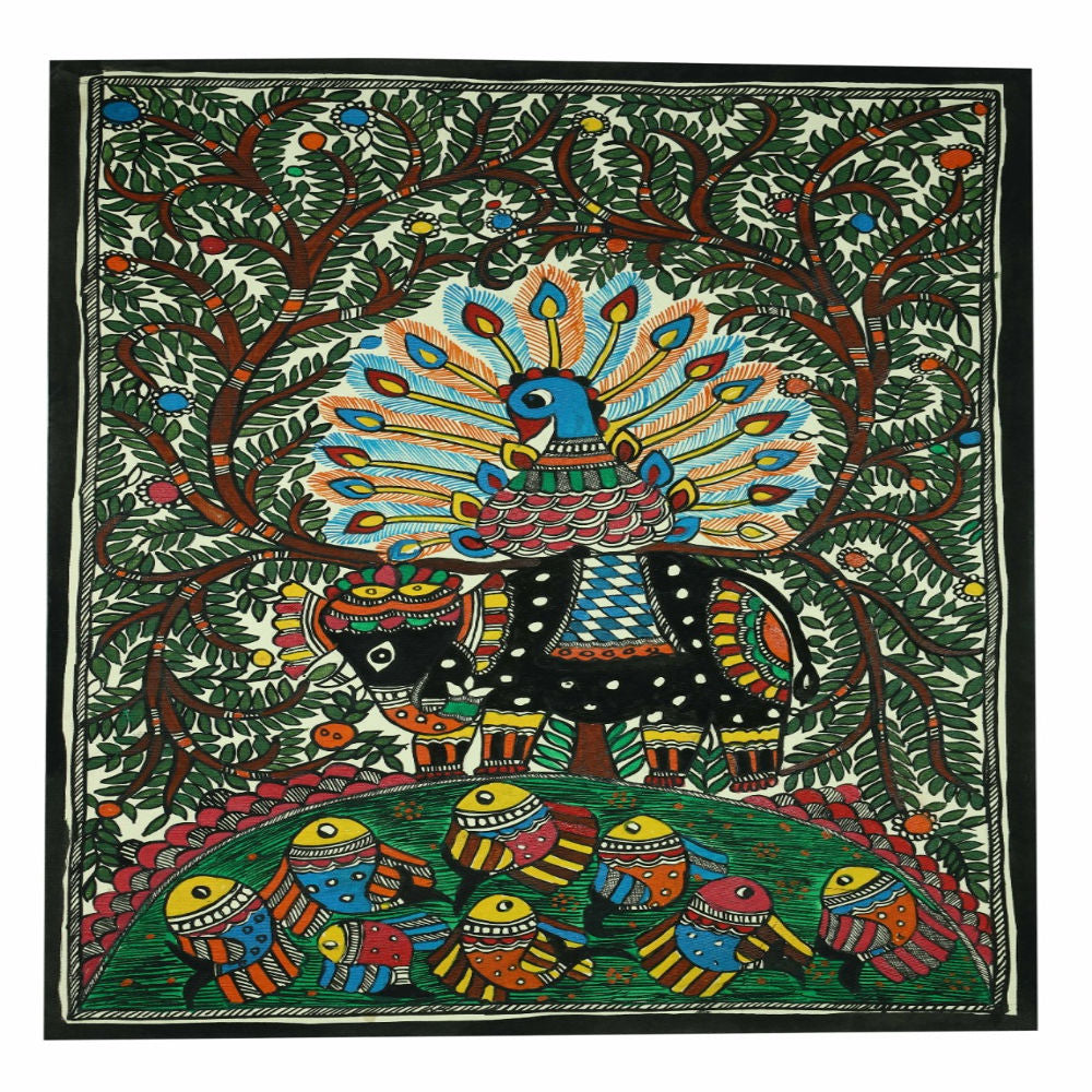 Beauty of Nature Madhubani Painting