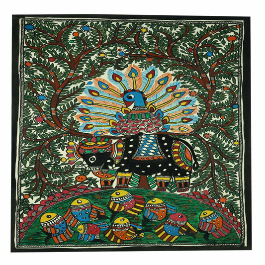 Beauty of Nature Madhubani Painting