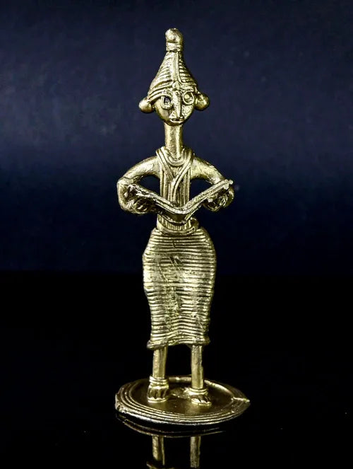 Bengal Dokra Adivasi Girl Reading Book