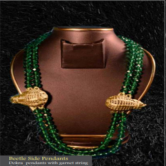 Bengal Dokra Beetle Side Pendant