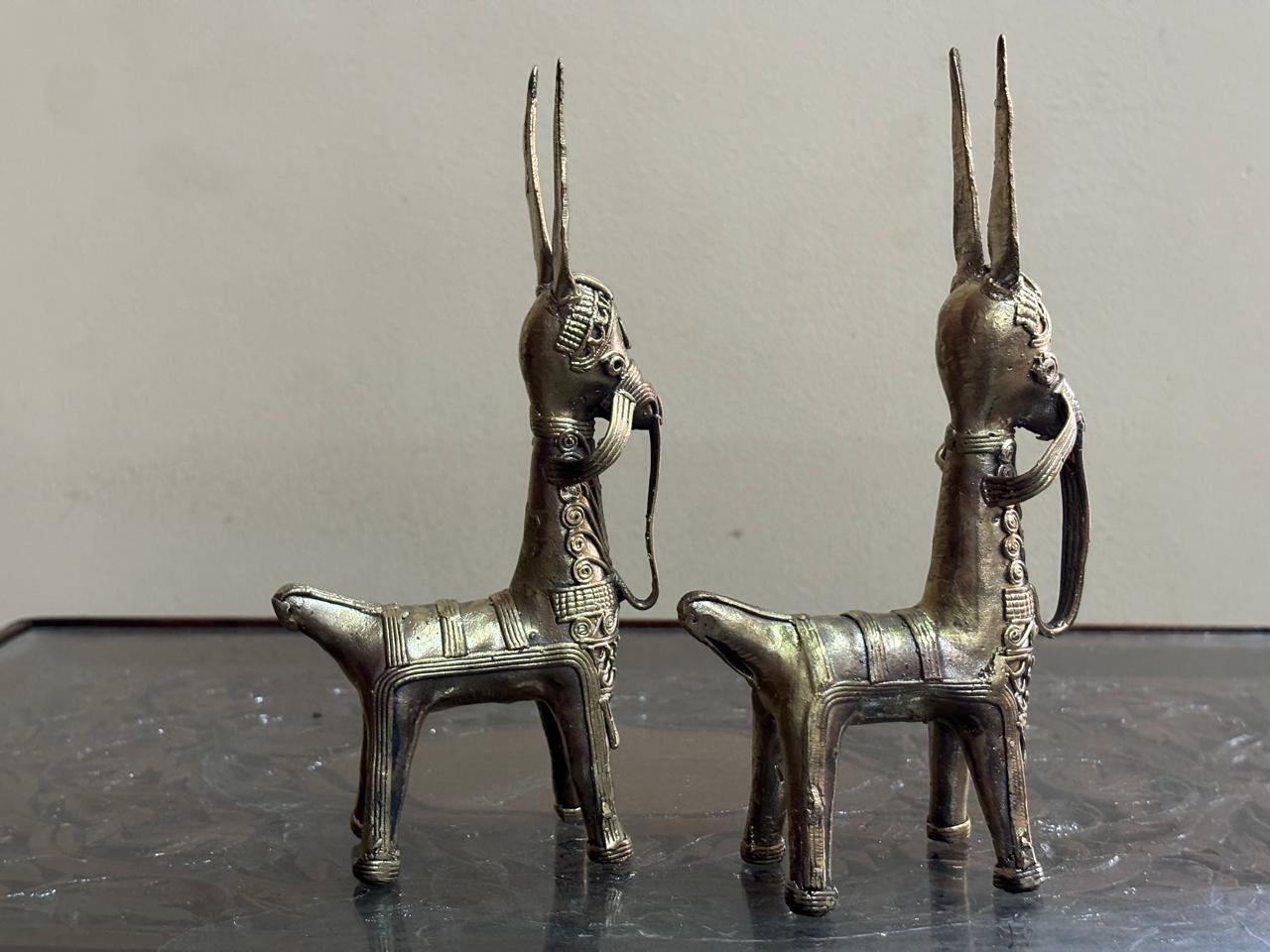 Bengal Dokra Brass 2 Horses