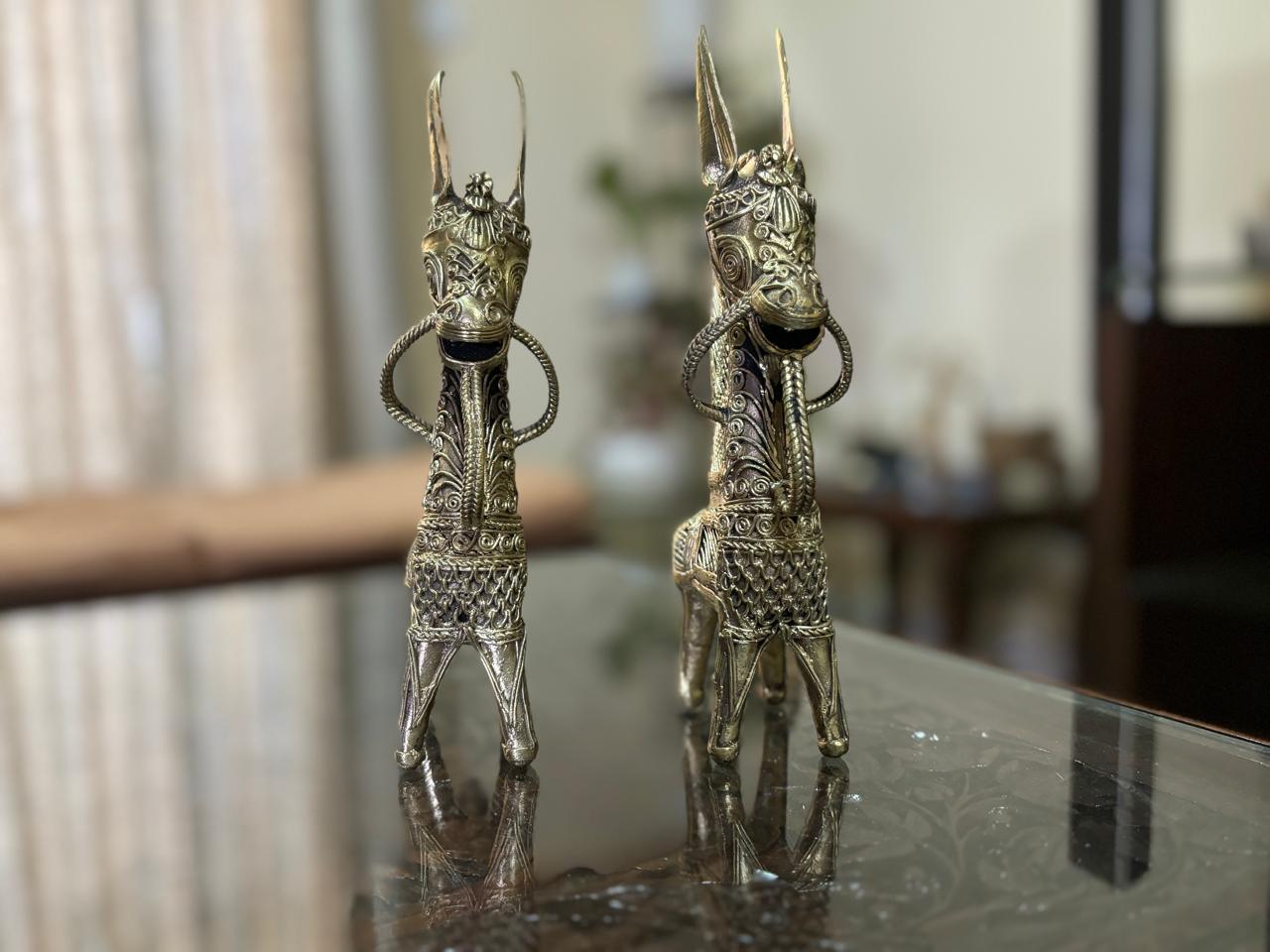 Bengal Dokra Brass 2 Horses
