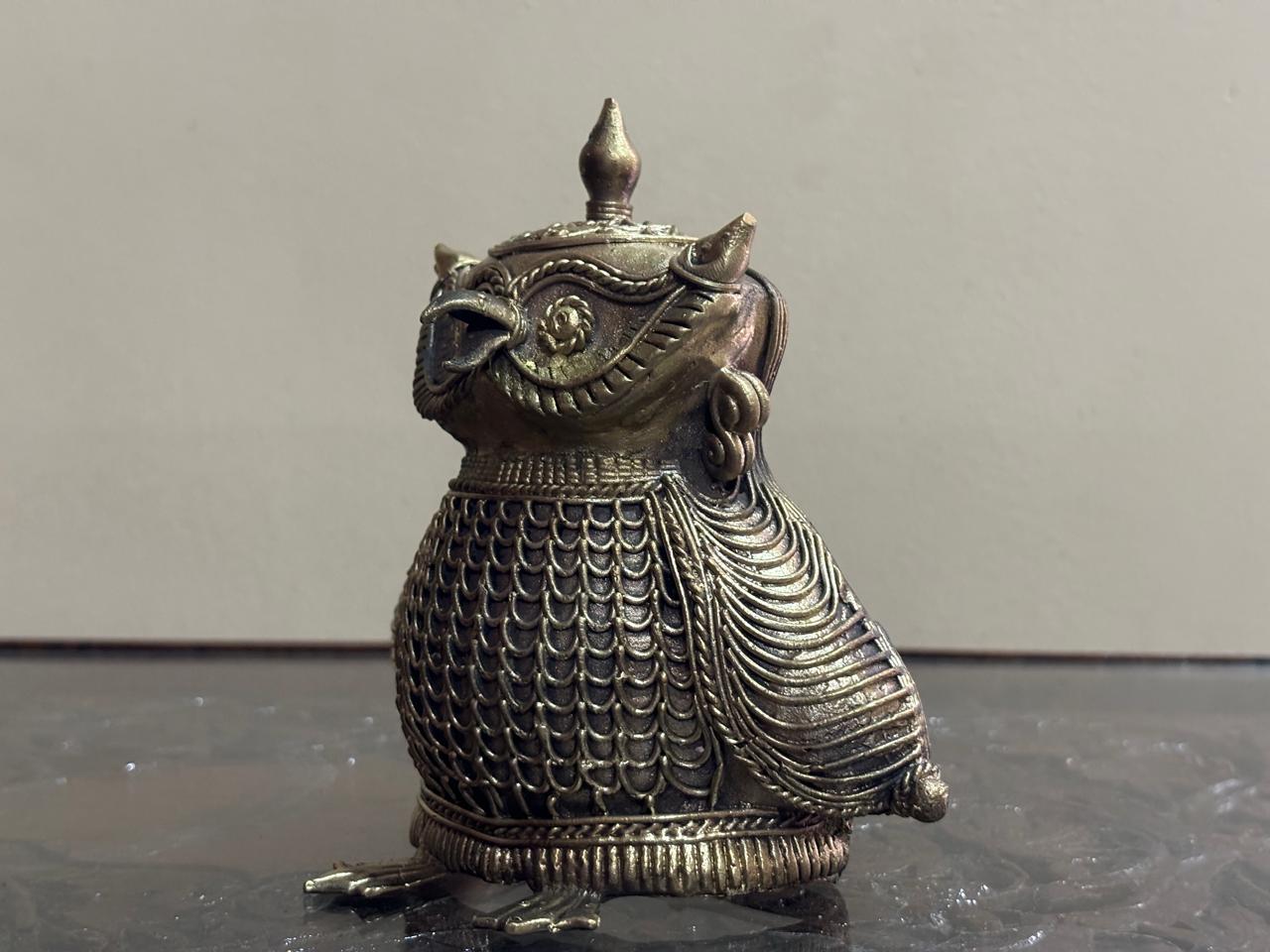 Bengal Dokra Brass Owl