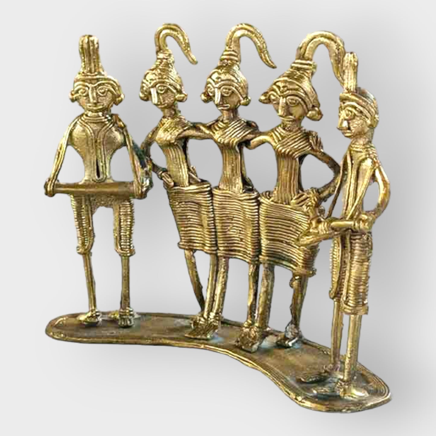 Bengal Dokra Musicians and dancer ensemble table decor