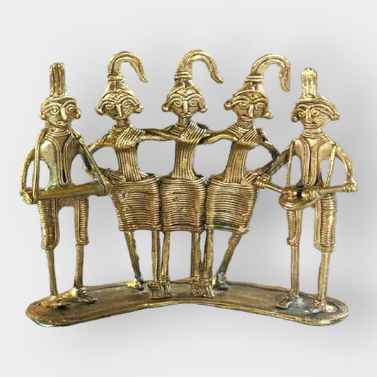 Bengal Dokra Musicians and dancer ensemble table decor