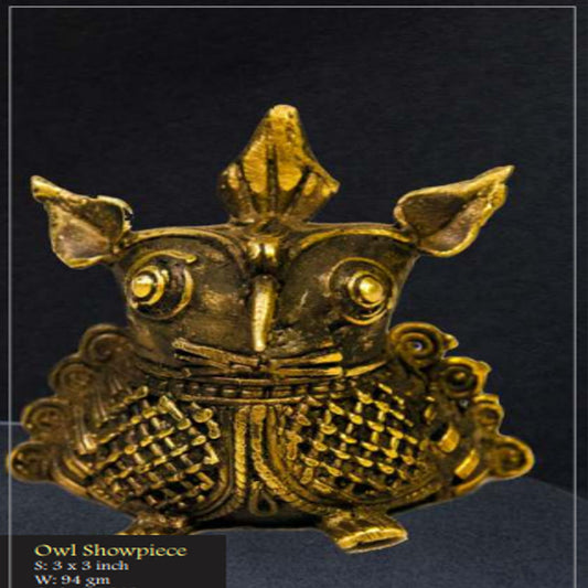 Bengal Dokra Owl Show Piece