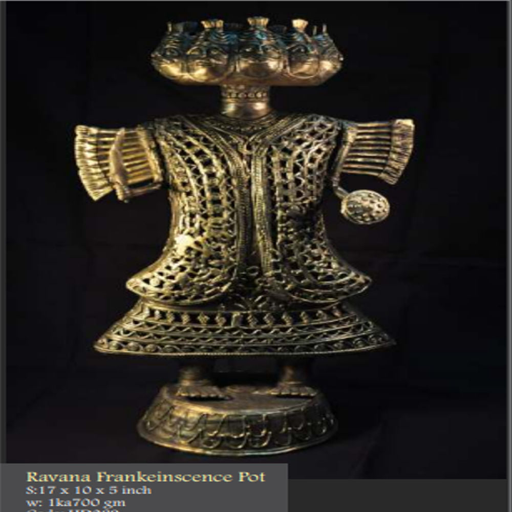 Bengal Dokra Ravana Franke Inscence Pot