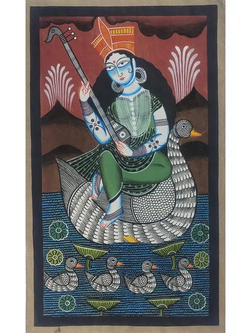 Bengal Patachitra Devi Saraswati