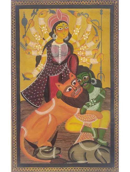 Bengal Patachitra Mahishasuramardini